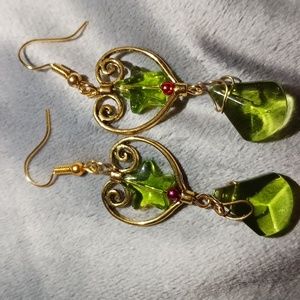 Christmas star earrings